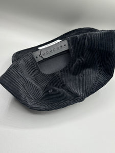 Corduroy Big Al Patch Snapback Hat - Black