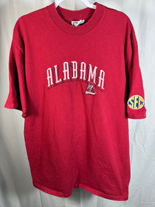 Vintage Alabama Spellout Embroidered T-Shirt XL