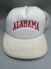 Load image into Gallery viewer, Vintage Alabama White Trucker SnapBack Hat
