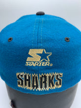 Load image into Gallery viewer, Vintage Starter X San Jose Sharks Fitted Hat Youth Nonbama

