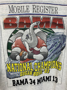 1992 National Champs Grey T-Shirt XL