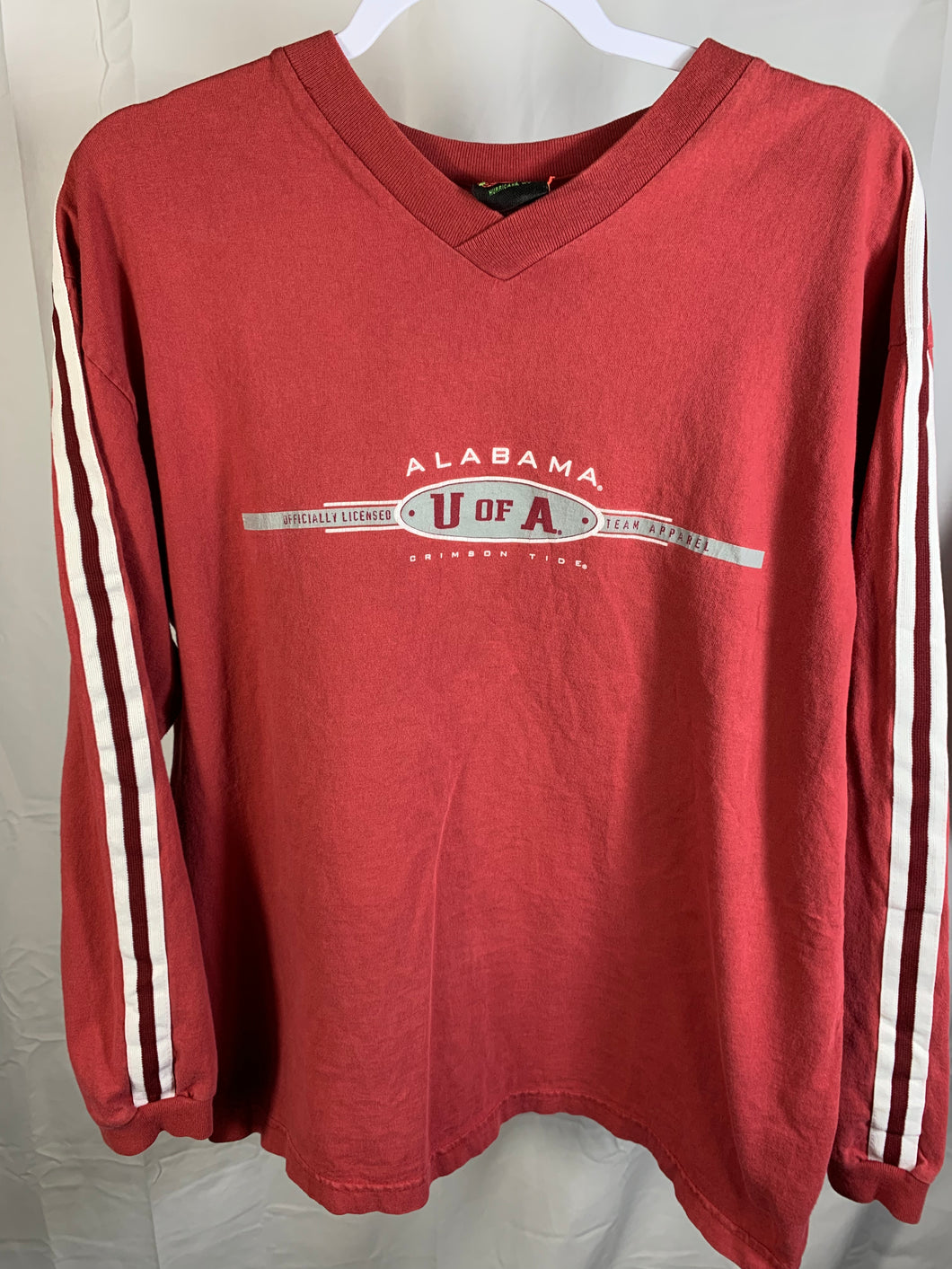 Vintage Alabama Long Sleeve Striped T-Shirt Large