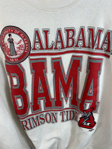 Vintage Alabama White Sweatshirt Large