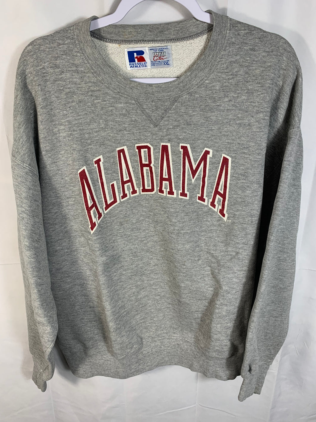 Vintage Alabama X Russell Grey Spellout Sweatshirt XL