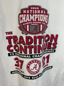 2009 National Champs White T-Shirt Large