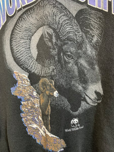 Vintage Goat Word Wildlife Fund Sweatshirt Large Nonbama