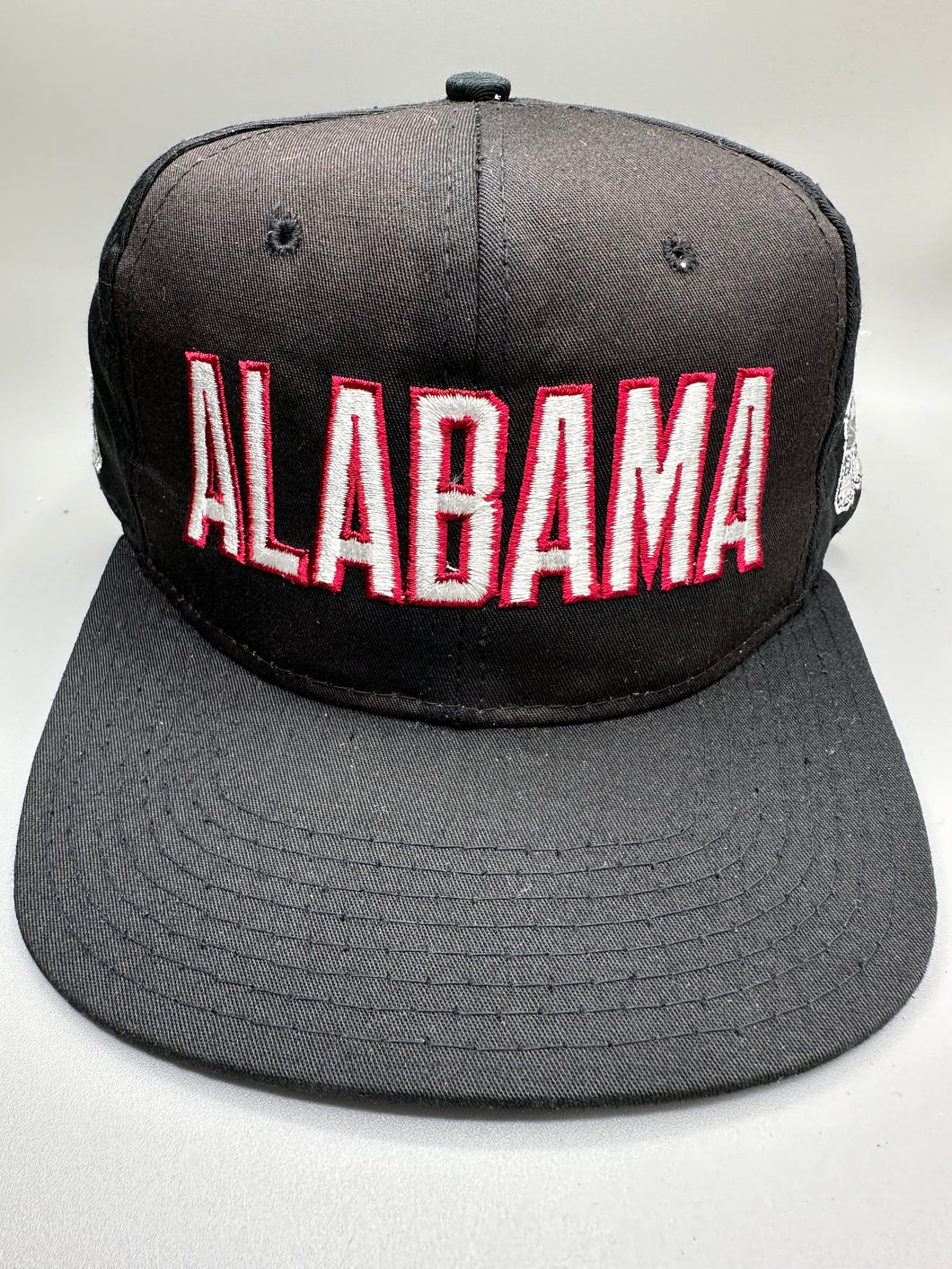 Vintage Alabama Spellout All Black Snapback Hat