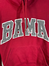 Load image into Gallery viewer, Bama Spellout Y2K Houndstooth Hoodie Sweatshirt Small
