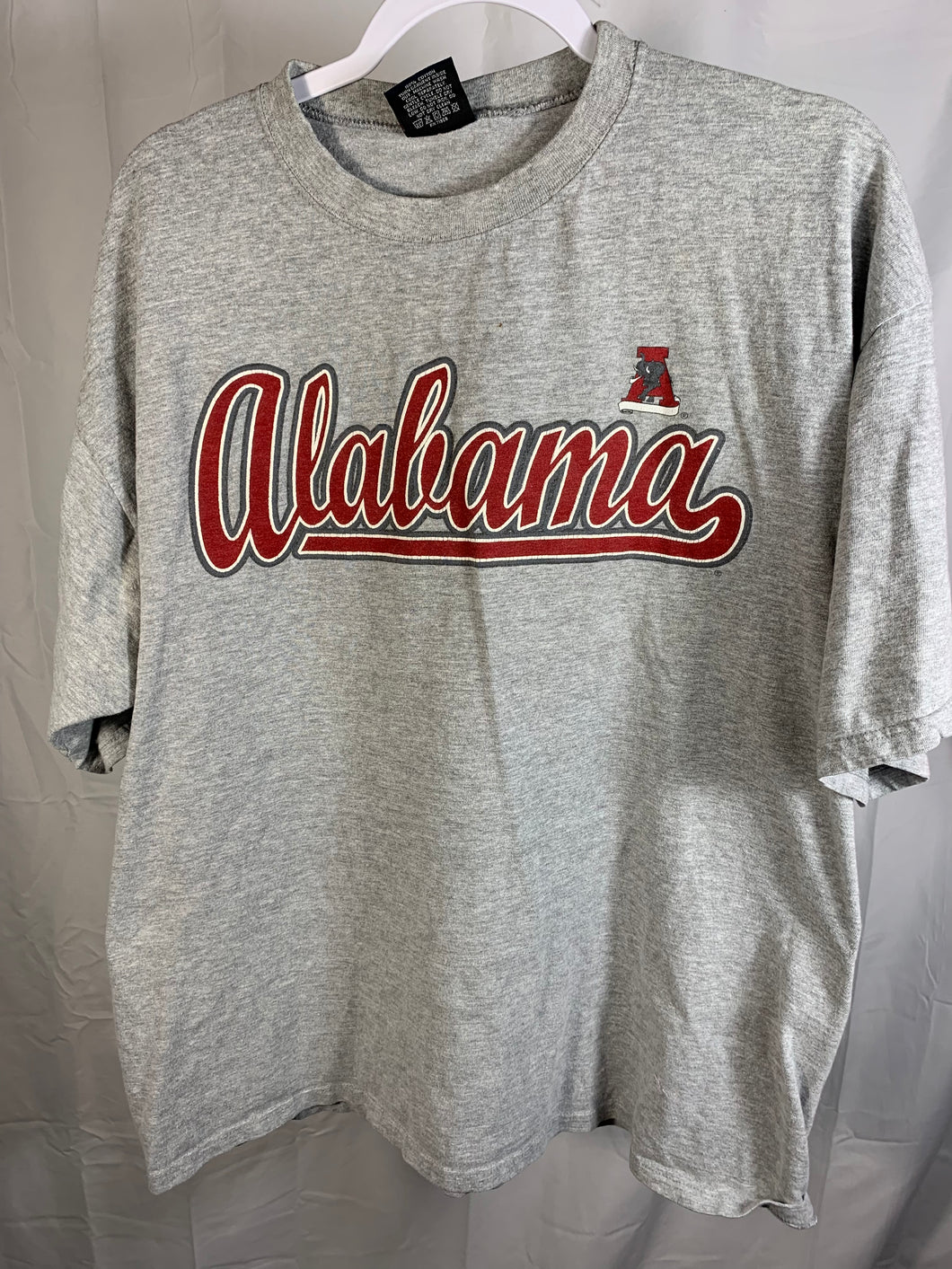 Vintage Alabama Grey Spellout T-Shirt Large