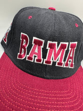 Load image into Gallery viewer, Vintage Bama Spellout Black Fitted Hat Sz 7
