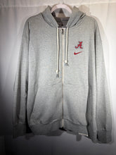 Load image into Gallery viewer, Alabama X Nike Team Issued Grey Zip Up W Hood 2XL XXL
