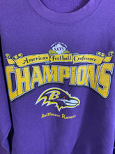 Load image into Gallery viewer, Vintage Ravens AFC Champs Sweatshirt Large Nonbama
