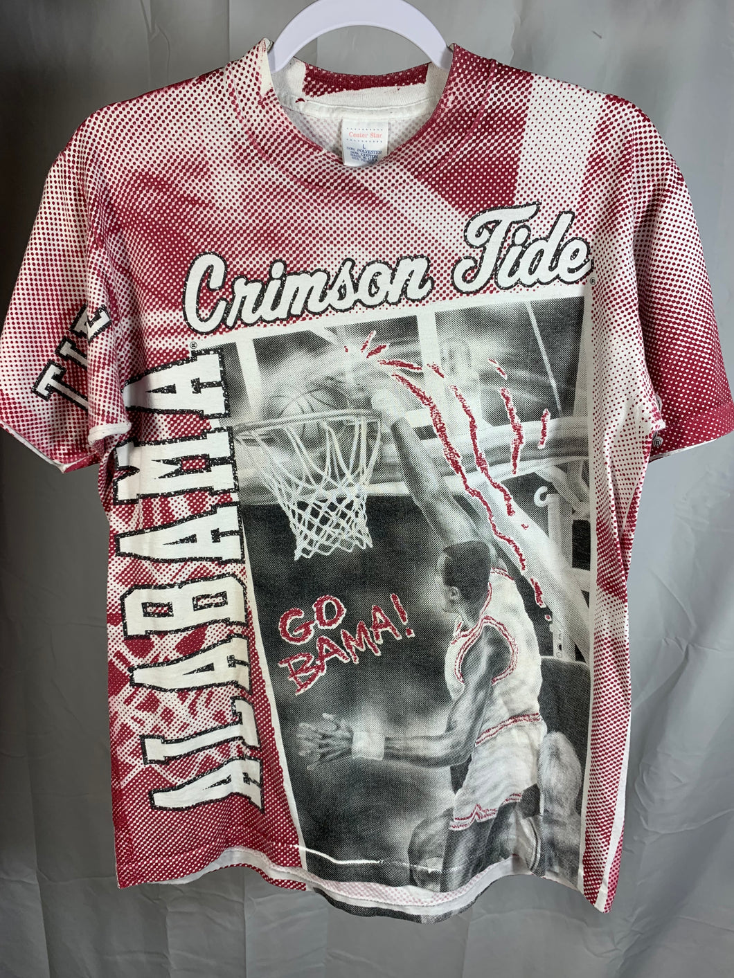 Vintage Alabama Basketball All Over Print Rare T-Shirt Medium