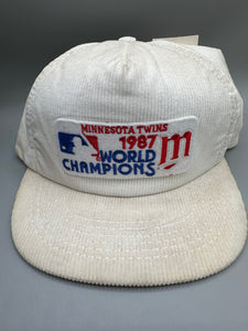 1987 Minnesota Twins World Champs Corduroy Snapback Nonbama