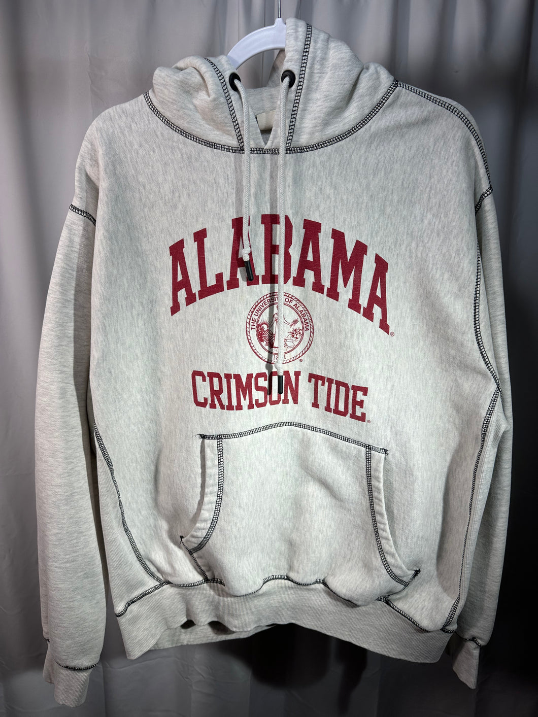 Alabama Crest Grey Hoodie Sweatshirt XL