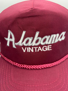 Alabama Vintage Script Rope Strapback Hat