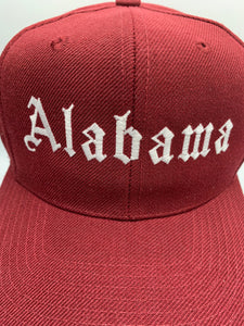 Old English Alabama Vintage Spellout Snapback Hat