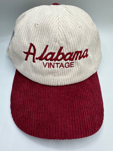 Corduroy Alabama Vintage X Dancing Elephant Custom Script Snapback Hat