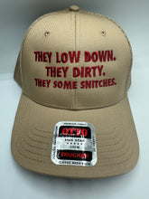 Load image into Gallery viewer, Low Down, Dirty, Some Snitches Game Day Custom SnapBack Hat

