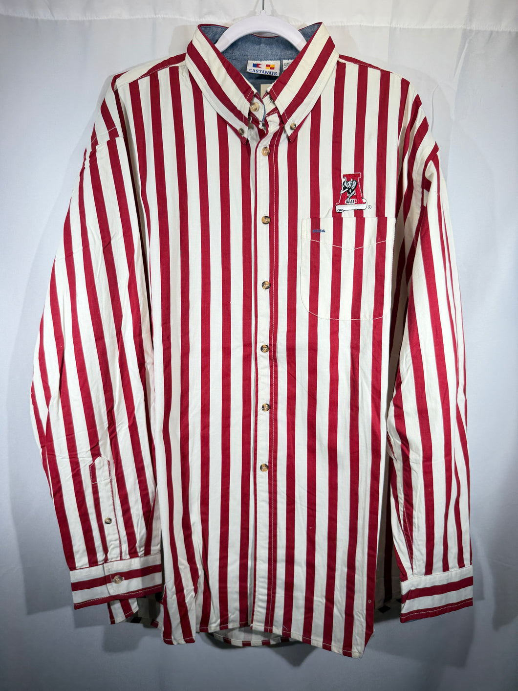 Vintage Alabama Striped Collared Button Down Shirt – Alabama VTG