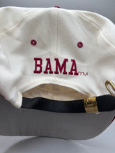 Load image into Gallery viewer, Vintage Alabama X Braves Script A Two Tone Strapback Hat
