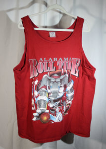 Vintage Alabama Basketball Graphic Tank Top Shirt XL