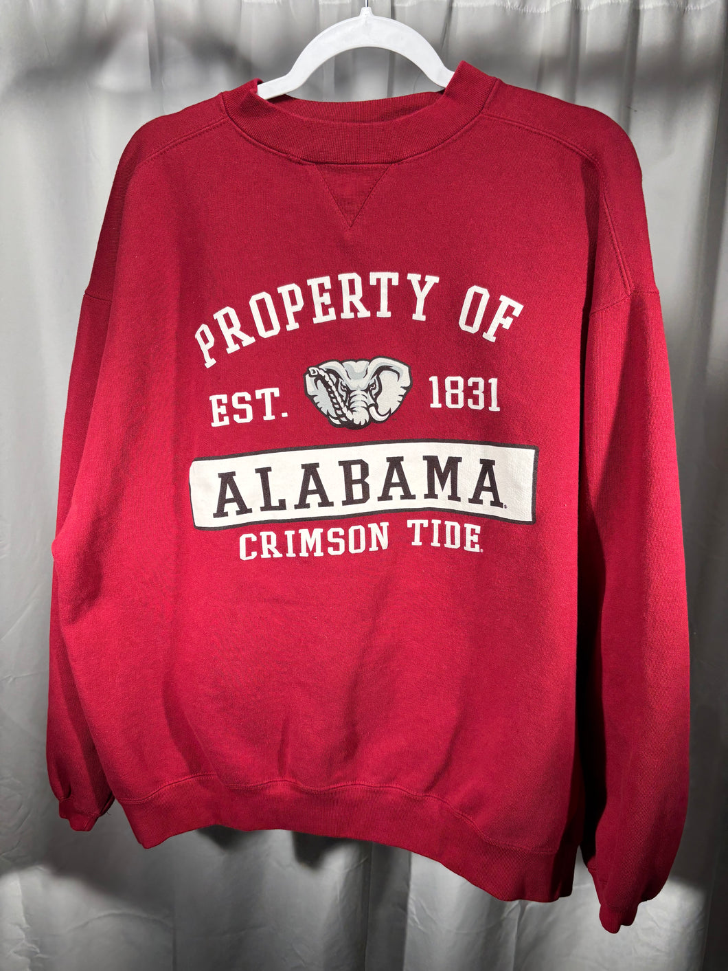 Vintage Property of Alabama Crimson Tide Crewneck Sweatshirt XL