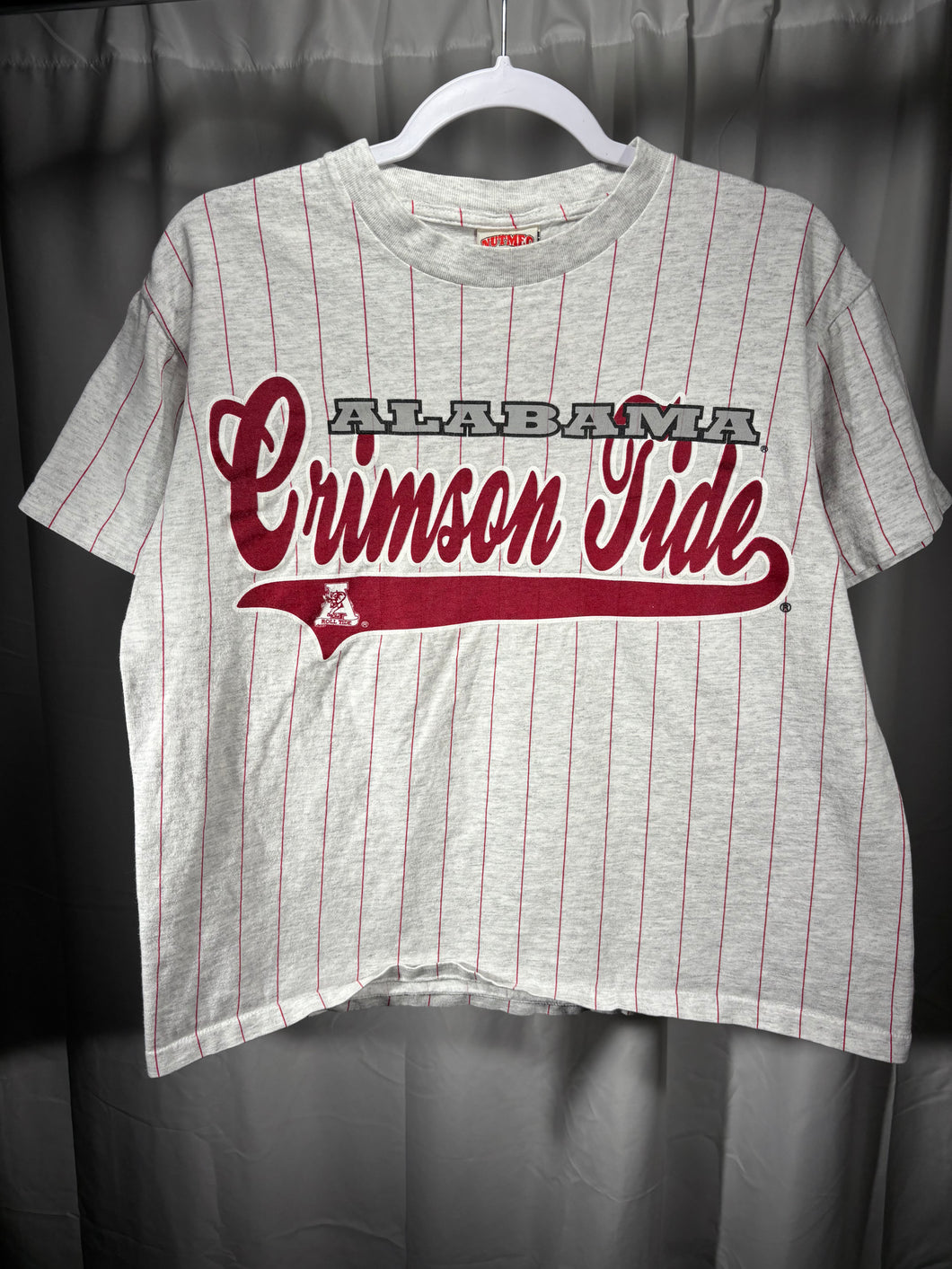 Vintage Nutmeg X Alabama Pinstriped T-Shirt Medium