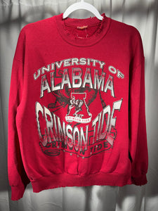 Vintage Red Oak X Alabama Distressed Crewneck Sweatshirt Medium