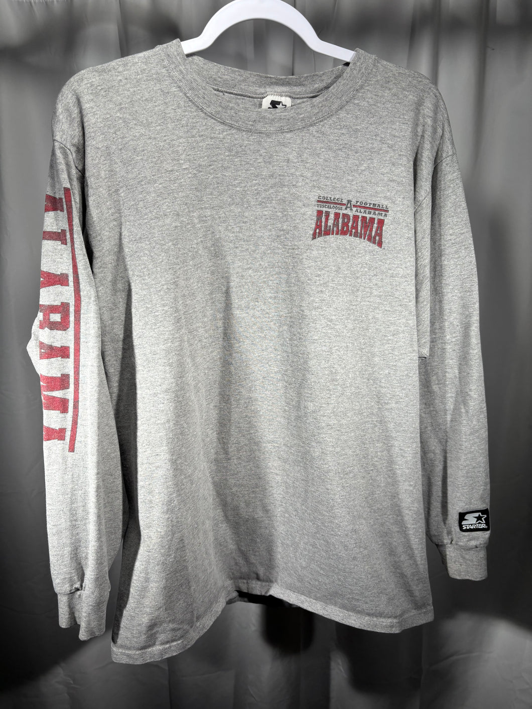 Vintage Starter X Alabama Grey Long Sleeve Shirt Medium