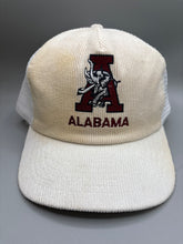 Load image into Gallery viewer, Vintage Alabama Corduroy Creme White Snapback Hat
