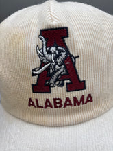 Load image into Gallery viewer, Vintage Alabama Corduroy Creme White Snapback Hat
