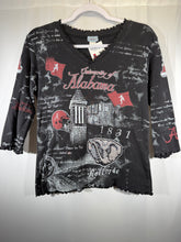 Load image into Gallery viewer, Y2K Black Alabama All Over Print Shirt Women's Medium
