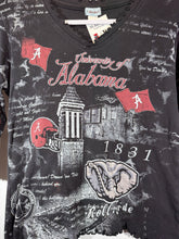 Load image into Gallery viewer, Y2K Black Alabama All Over Print Shirt Women's Medium
