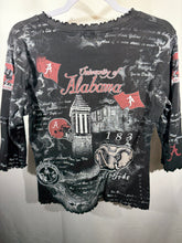 Load image into Gallery viewer, Y2K Black Alabama All Over Print Shirt Women's Medium
