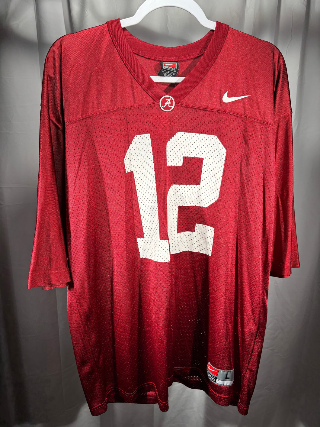 Alabama X Nike #12 Football Jersey Large