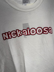 "Nickaloosa" Saban White T-Shirt XL