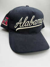 Load image into Gallery viewer, Alabama X '47 Black Corduroy Strapback Hat
