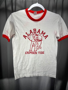 1970's Alabama X Hanes White Shirt Youth Medium