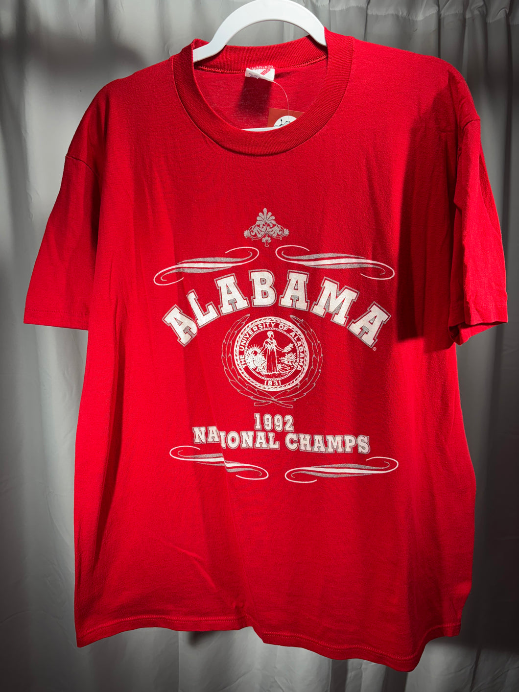 1992 National Champs Red Jerzees T-Shirt Large