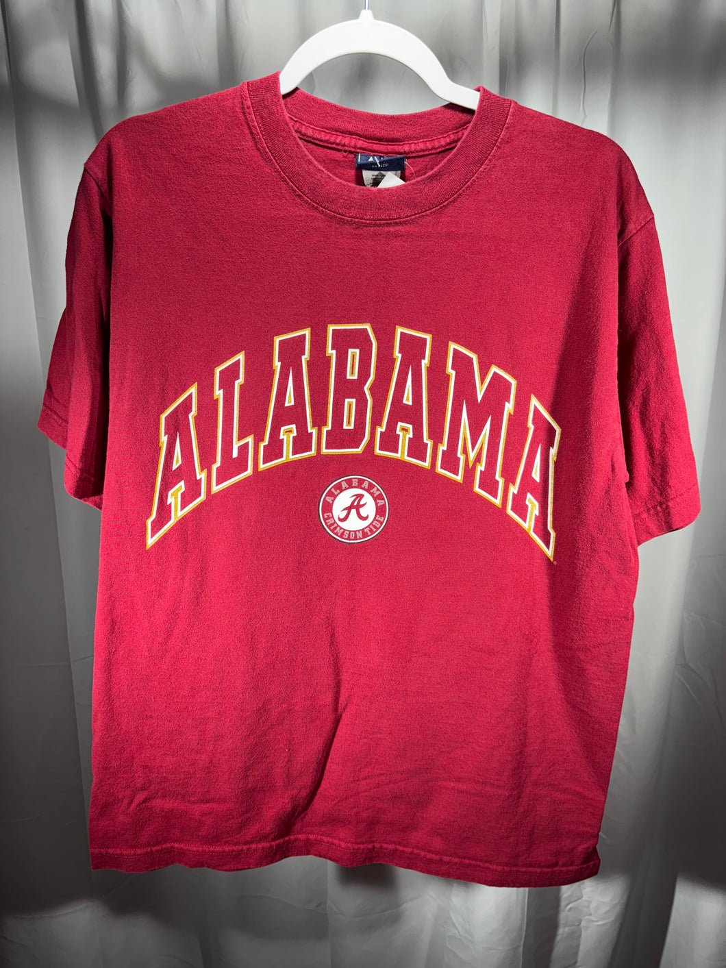 Vintage Alabama X AS Sports Spellout Crimson T-Shirt Medium