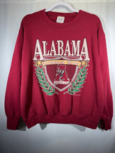 Load image into Gallery viewer, Vintage Alabama X Delta Crest Shield Crimson Crewneck Sweatshirt Medium
