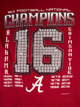 Load image into Gallery viewer, 2015 National Champs Crimson T-Shirt Youth Medium
