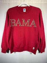 Load image into Gallery viewer, Vintage Alabama X Russell Crimson Spellout Plaid Crewneck Sweatshirt XS
