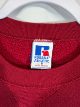Load image into Gallery viewer, Vintage Alabama X Russell Crimson Spellout Plaid Crewneck Sweatshirt XS
