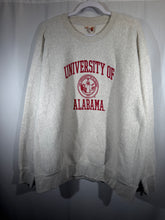 Load image into Gallery viewer, Alabama X MV Sport Pro Weave Grey Crest Crewneck Sweatshirt XL
