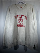 Load image into Gallery viewer, Alabama X MV Sport Pro Weave Grey Crest Crewneck Sweatshirt XL
