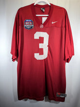 Load image into Gallery viewer, Alabama X Nike #3 2012 BCS Championship Patch Crimson Mesh Football Jersey XL
