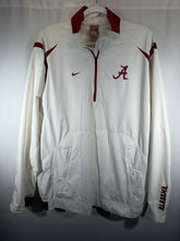 Load image into Gallery viewer, Nike X Alabama Team Issued White Windbreaker Quarter Zip Pullover Large
