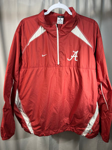 Nike X Alabama Half Zip Windbreaker Pullover Large